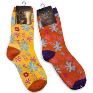 Eros‎ Socks Fun Fanciful Colorful Women's Size 9-11